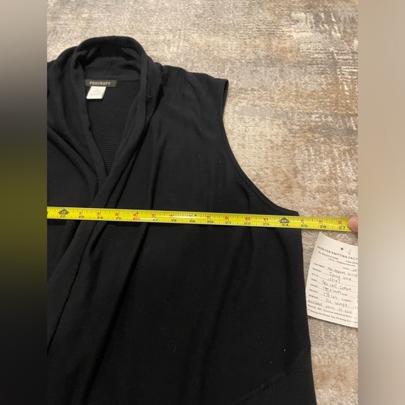 NWT Foxcroft Black Sleeveless Sweater Cadigan Layer Women’s Size 1X 100% Cotton - Picture 6 of 7